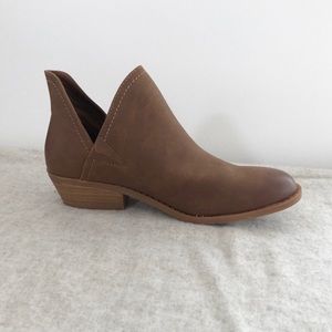 Nora Faux-Leather Cut Out Ankle Booties